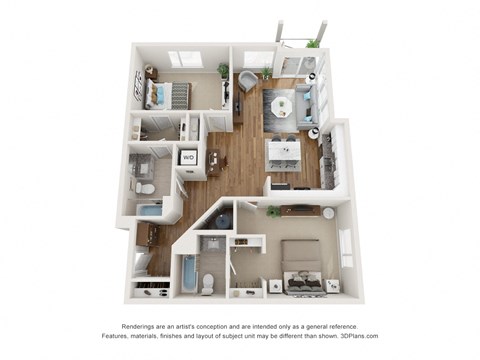 B3 Floor Plan at East 51 At Rocketts Landing, Richmond